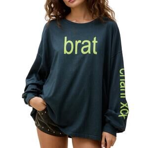 DAYDREAMER Charli XCX Brat One Size (OS) Long Sleeve Tee New w/o Tag MSRP $88